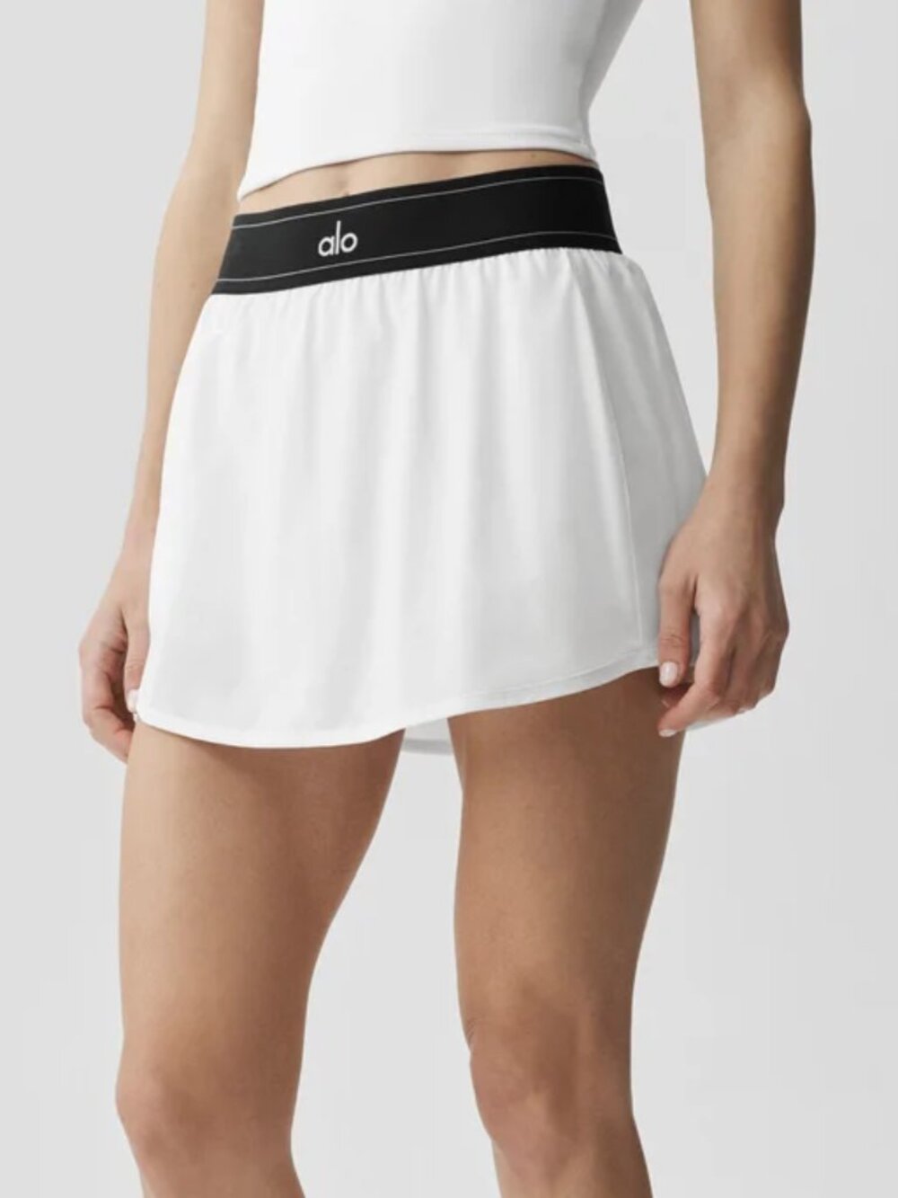 NWT☀️ALO Yoga Match Point Tennis Skirt🤍White - Picture 10 of 11